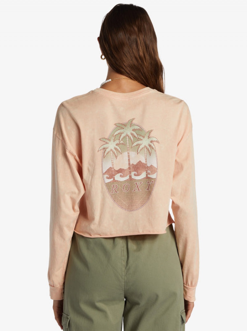 Ropa De Casa Roxy Palm Arcana Cropped Oversized Long Sleeve | 627LECOWK