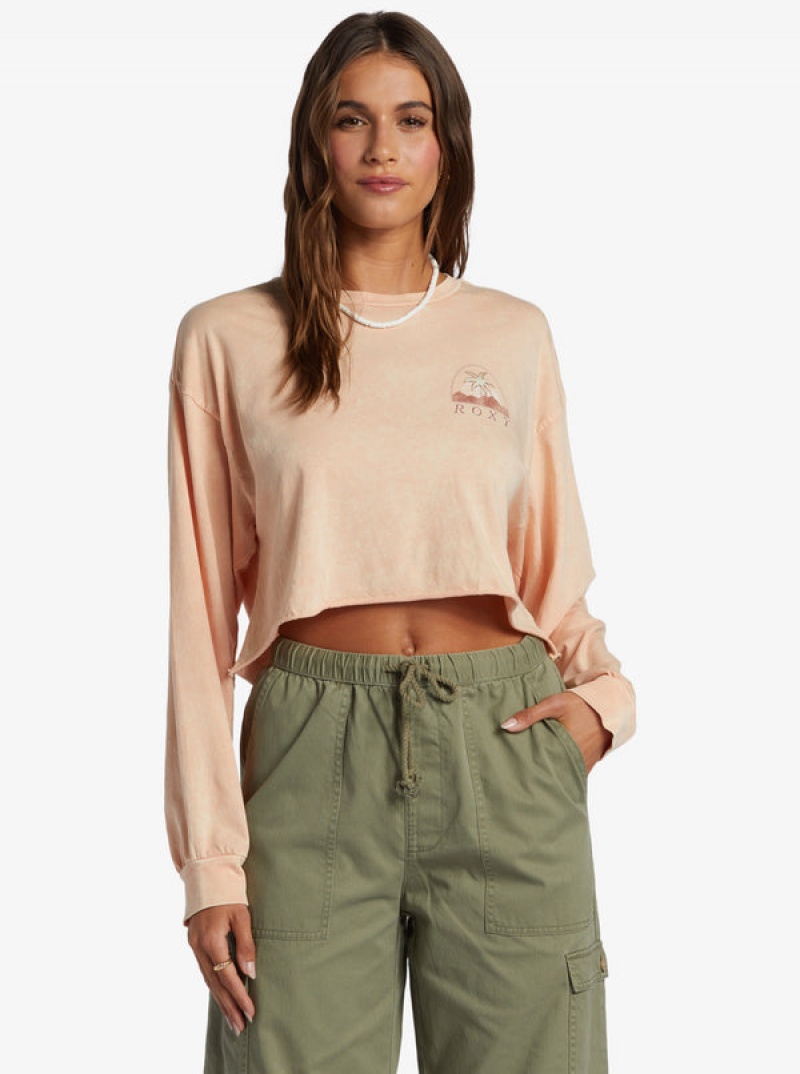 Ropa De Casa Roxy Palm Arcana Cropped Oversized Long Sleeve | 627LECOWK