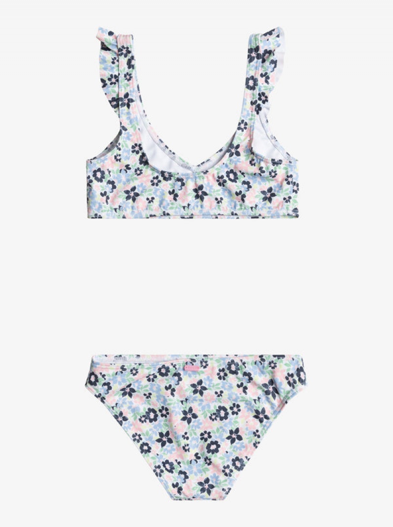 Ropa de Baño Roxy Dreamer Ruffle Bralette Set Niña | 874JZINWP