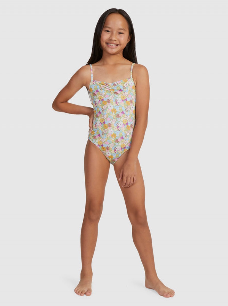 Ropa de Baño Roxy Nostalgic Seaside One-Piece Niña | 153WVGBQX