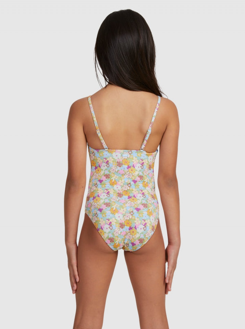 Ropa de Baño Roxy Nostalgic Seaside One-Piece Niña | 153WVGBQX