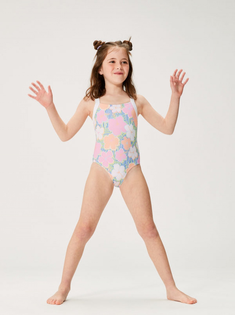 Ropa de Baño Roxy Tiny Flower One-Piece Niña | 039YWPTQZ