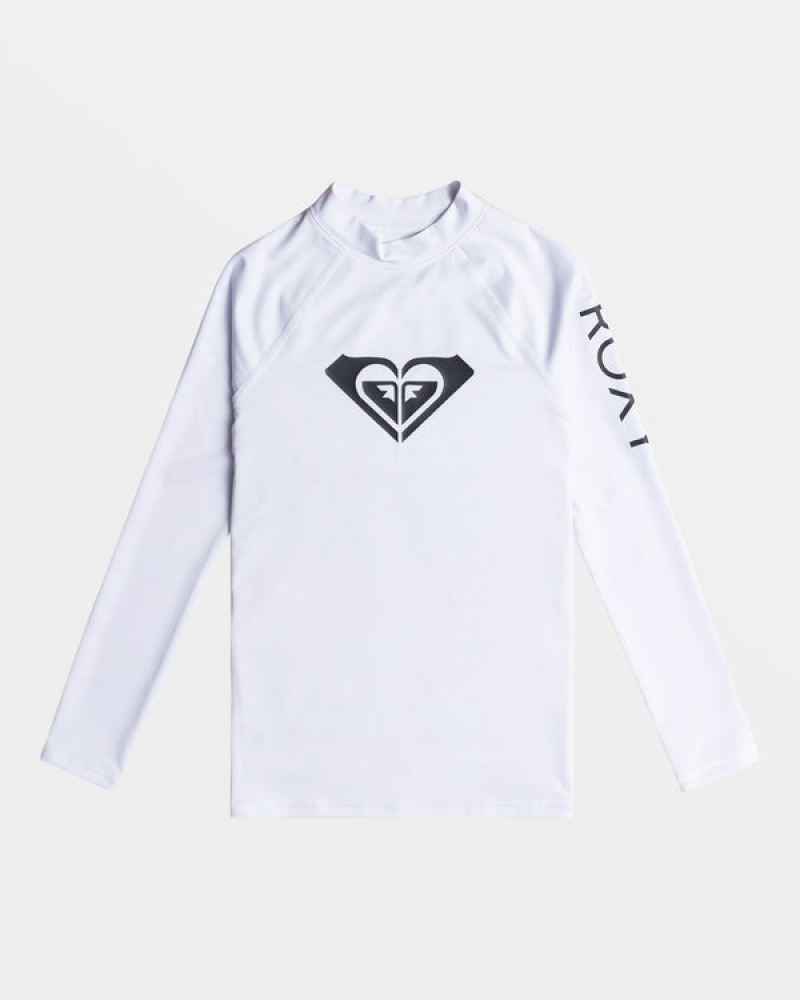 Ropa de Baño Roxy Whole Hearted Long Sleeve UPF 50 Rashguard Niña | 320WHMVQR