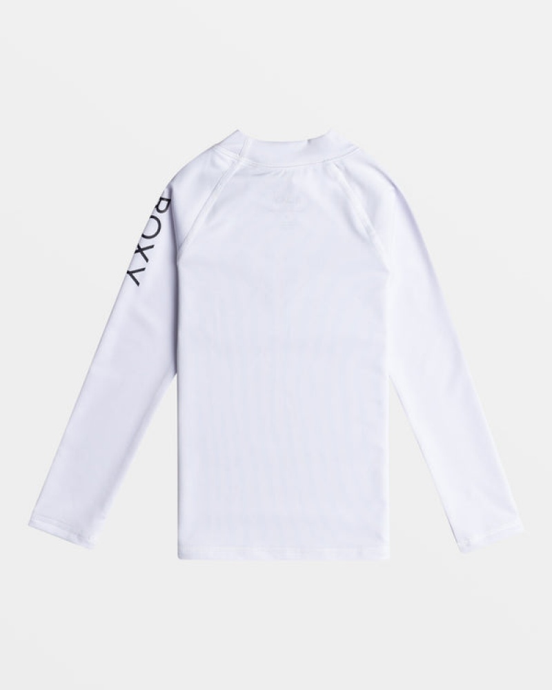 Ropa de Baño Roxy Whole Hearted Long Sleeve UPF 50 Rashguard Niña | 254DIXEKG