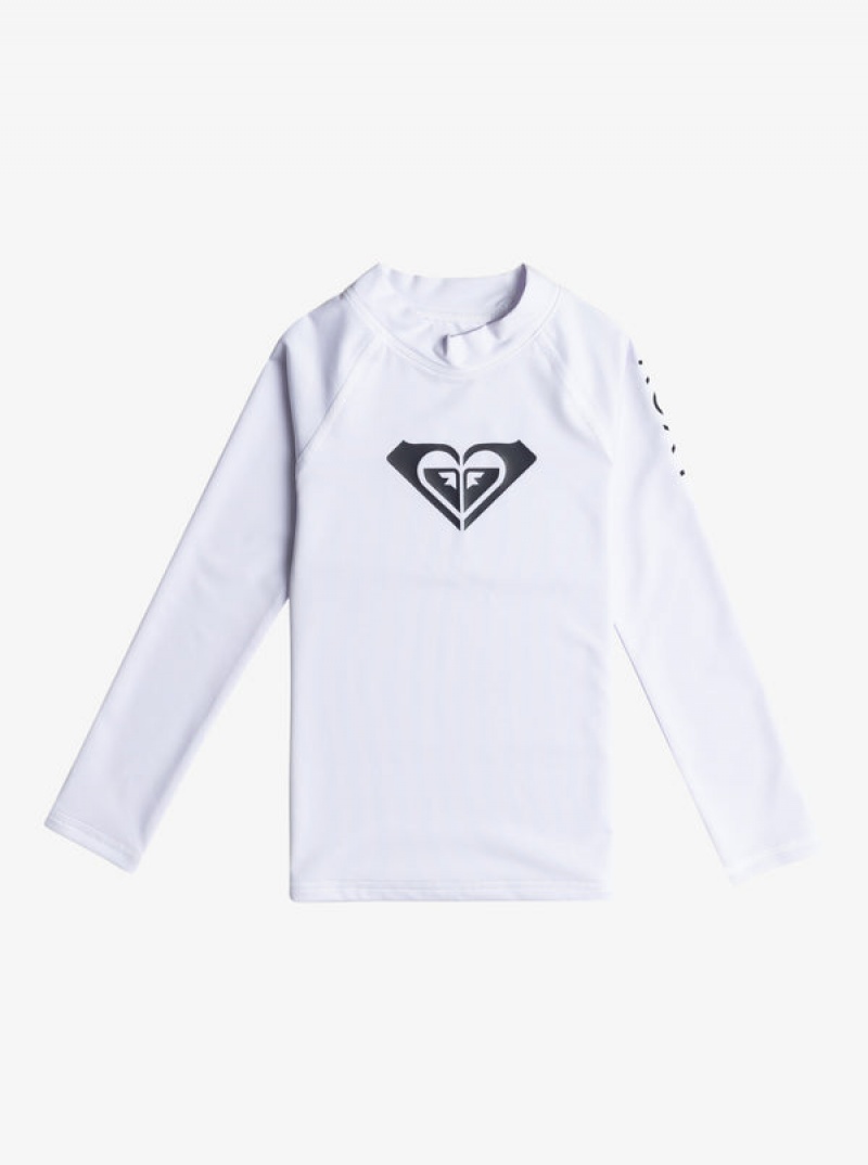 Ropa de Baño Roxy Whole Hearted Long Sleeve UPF 50 Rashguard Niña | 254DIXEKG