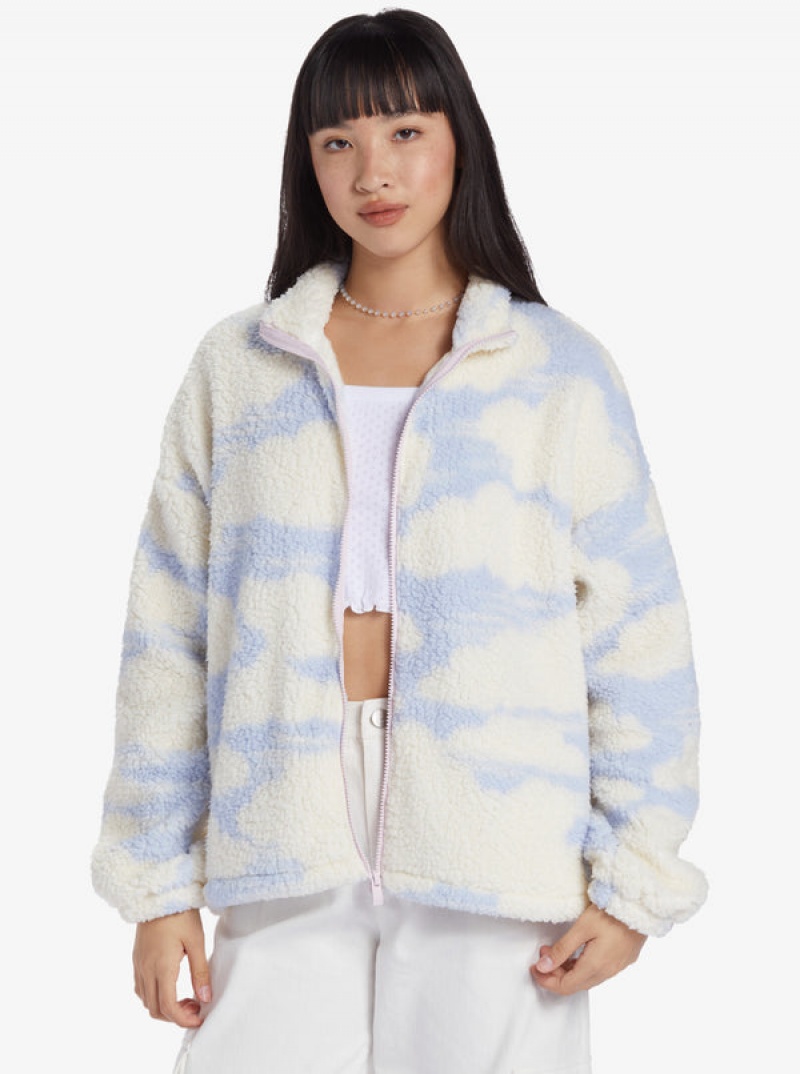 Sudadera con Capucha Roxy Chloe Kim In The Clouds Sherpa Full-Zip Fleece | 017FYPGAD