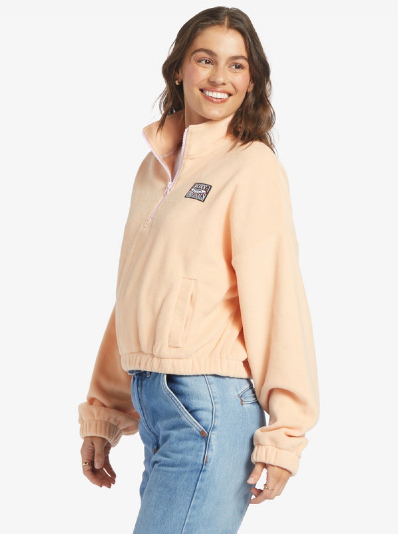 Sudadera con Capucha Roxy Dawn To Dusk Solid Half-Zip Fleece | 981GYKQWM