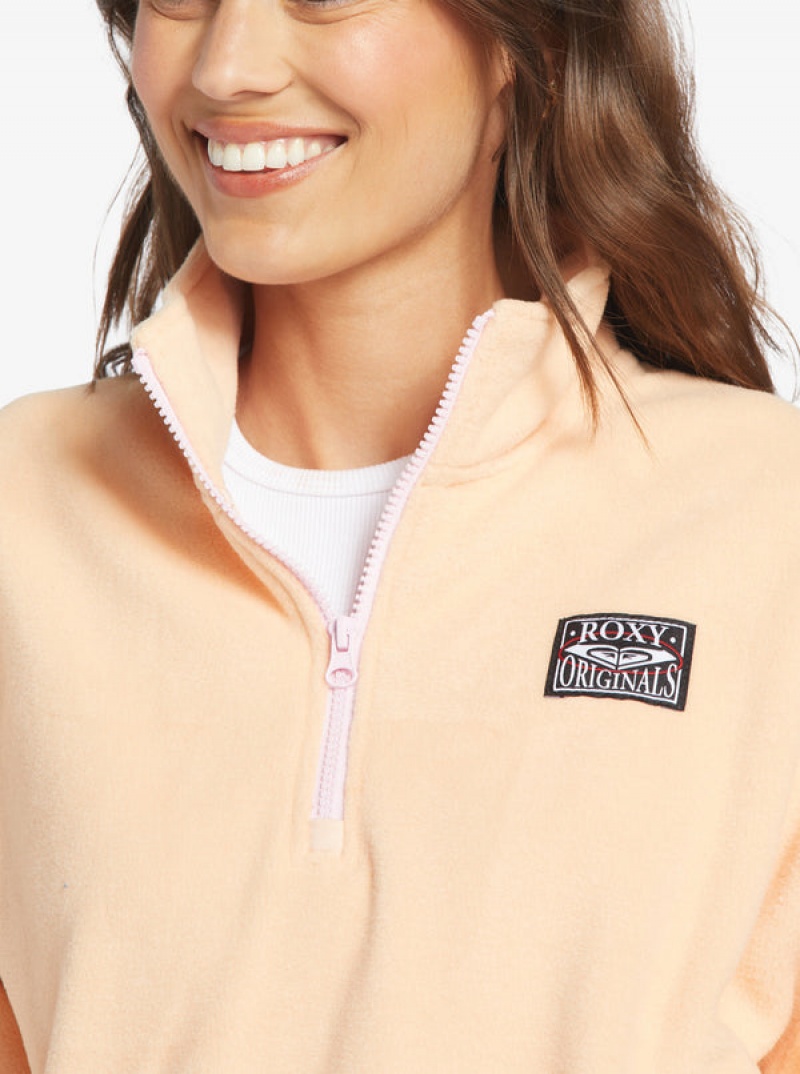 Sudadera con Capucha Roxy Dawn To Dusk Solid Half-Zip Fleece | 981GYKQWM