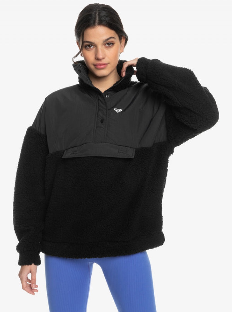 Sudadera con Capucha Roxy Waves Of Warmth Half-Zip Mock Neck Fleece | 637CBKEOR