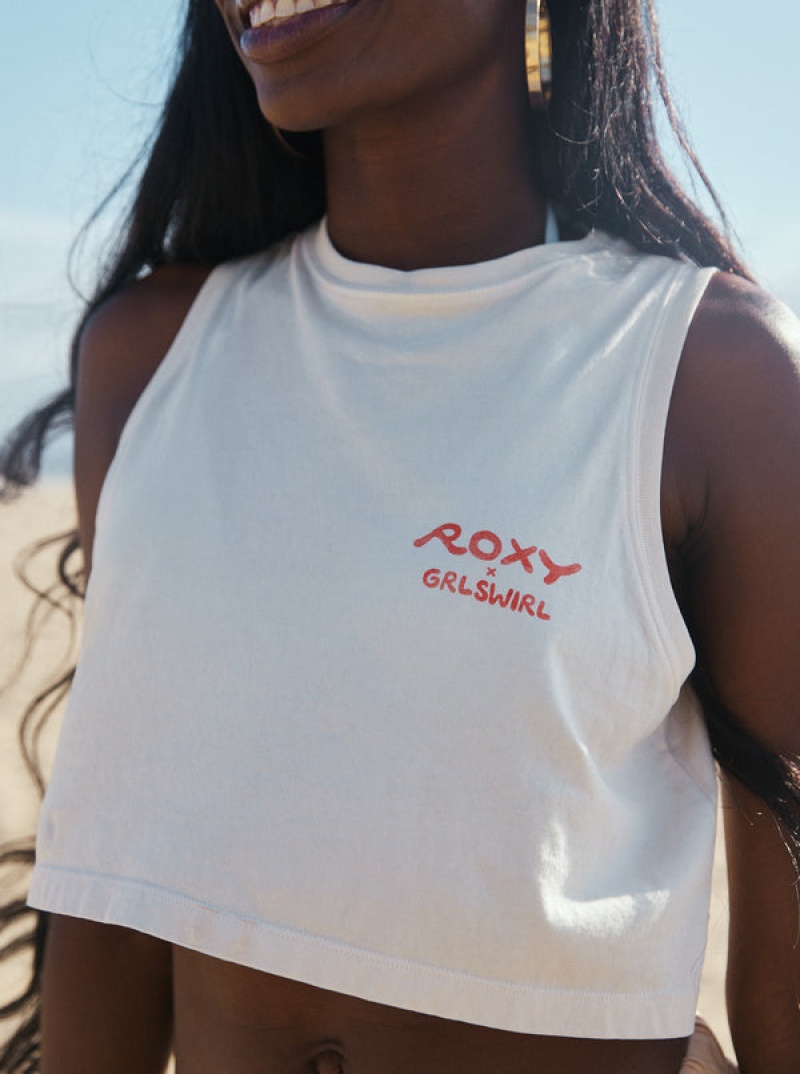 Tops Roxy Grl Swirl Cropped | 017DJYXKC