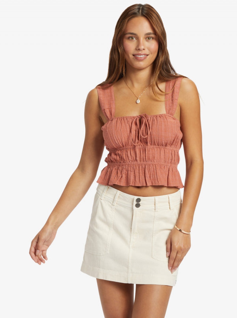 Tops Roxy Sunset Mist Ruched | 417JAQLKW