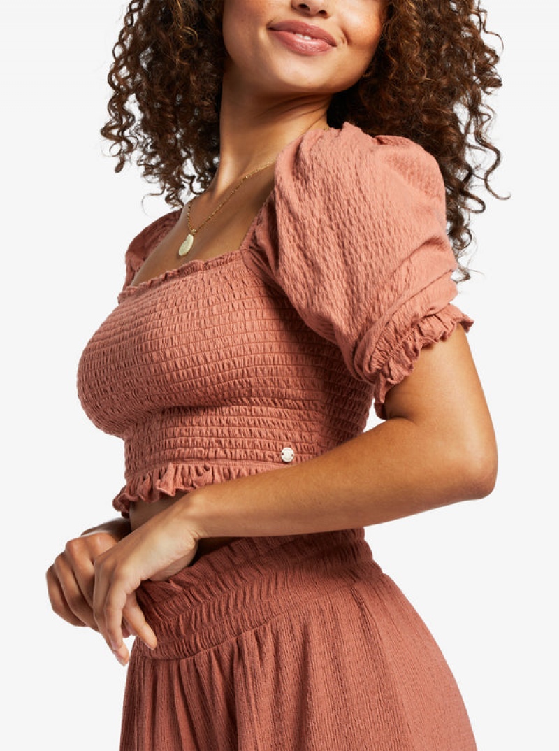 Tops Roxy Sunset Walks Puff Sleeve | 312LNXWQJ